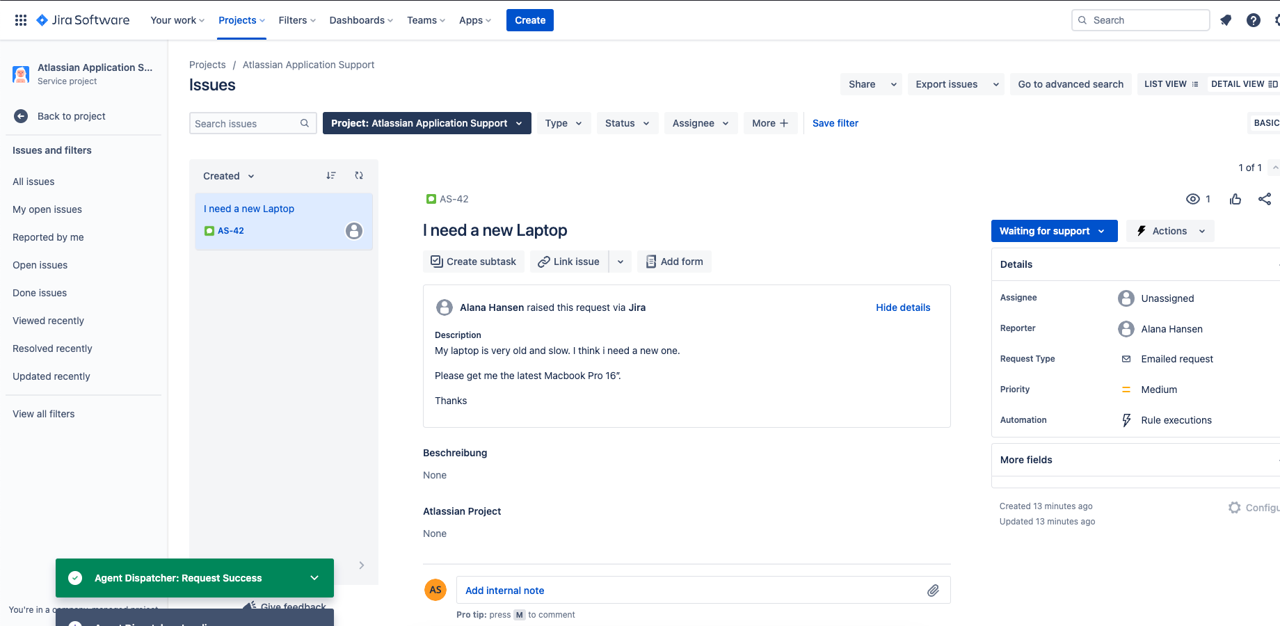 Request JSM product access