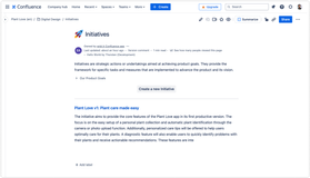 Create Initiatives to describe business needs, link them to product goals and add Customer Journeys.