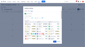 Rich color pallet to map your statuses and get an ultimate outlook on statuses changes of your interest.
