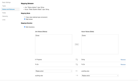 Synchronize multiple Jira status values to one Azure DevOps state or vice versa.
