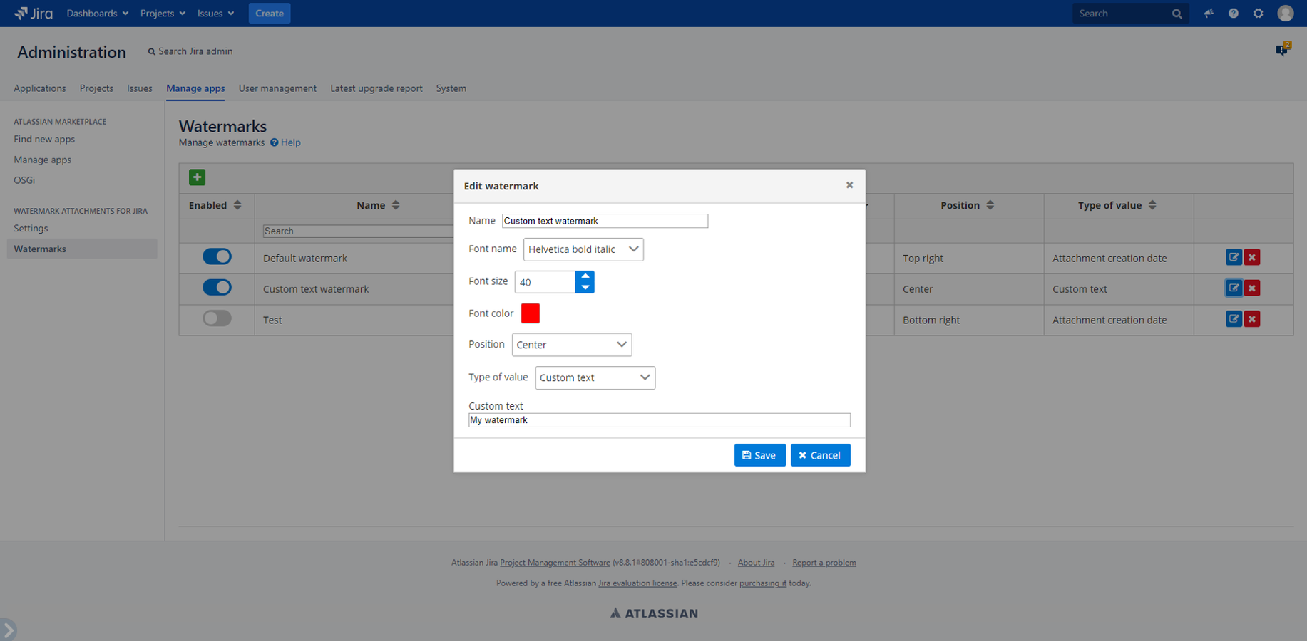 Manage your watermarks