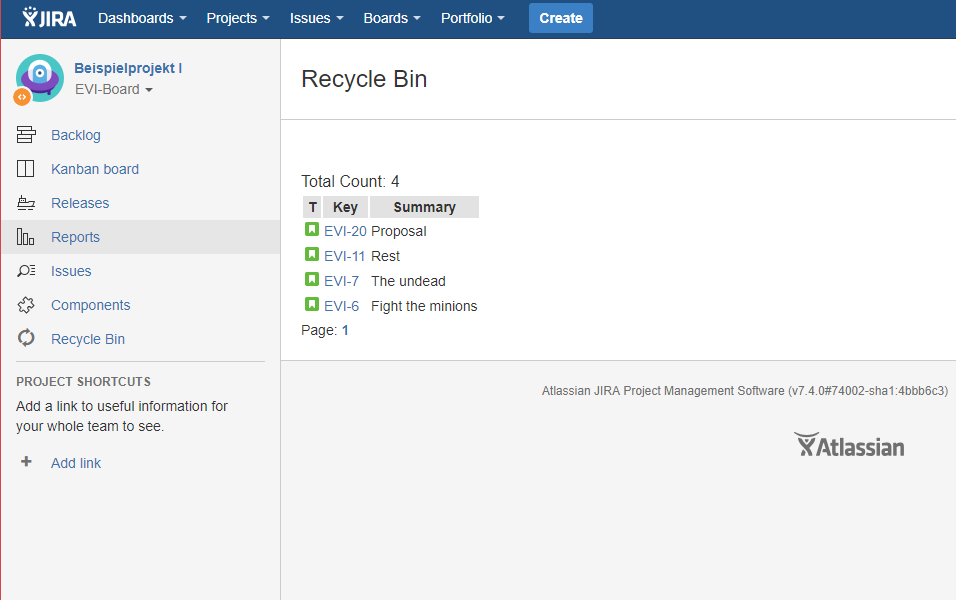Restore issues with a single click