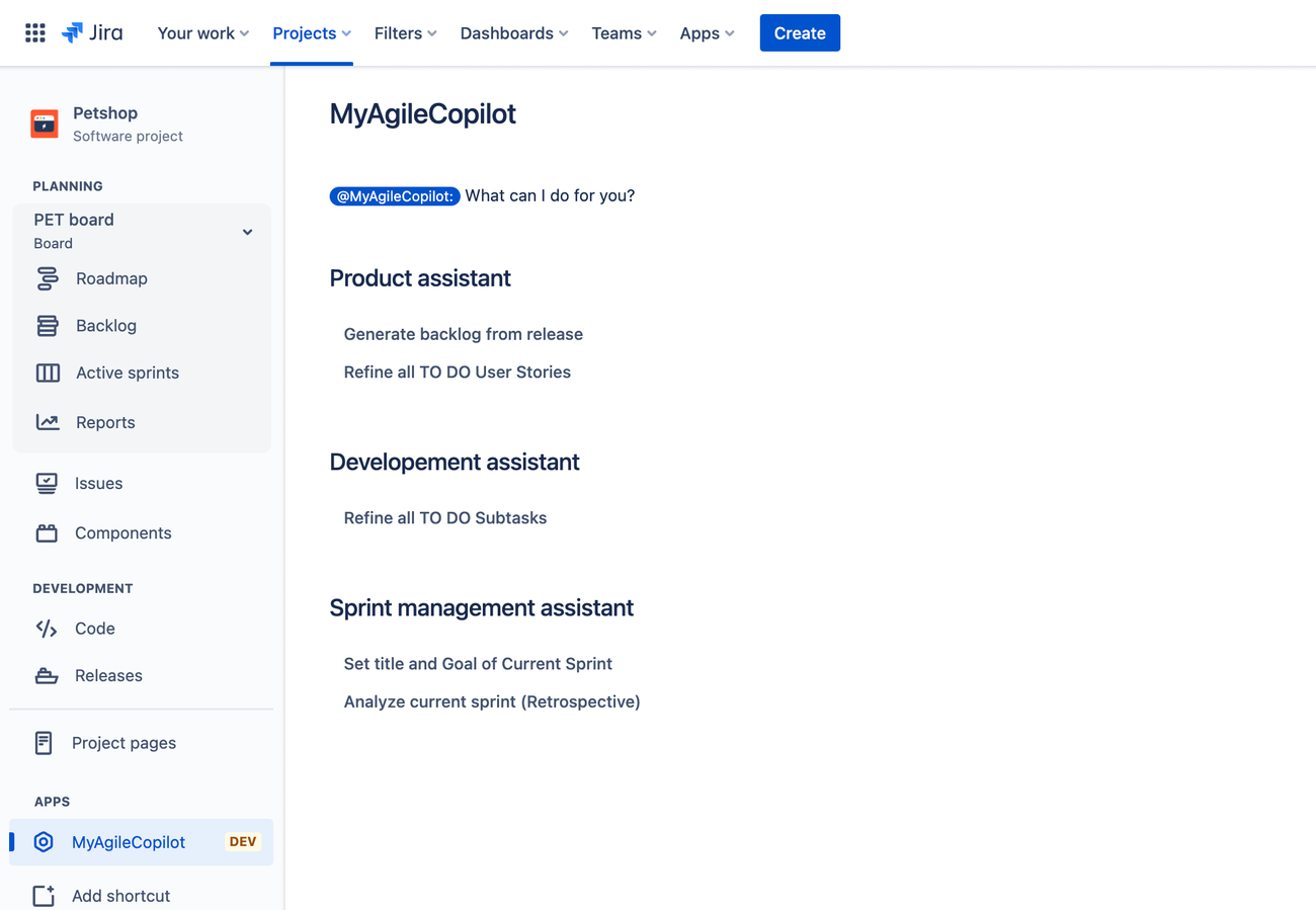 See your MyAgileCopilot dashboard