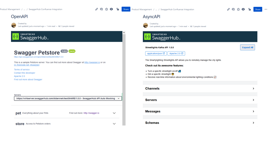 Multi-specification (OpenAPI or AsyncAPI)