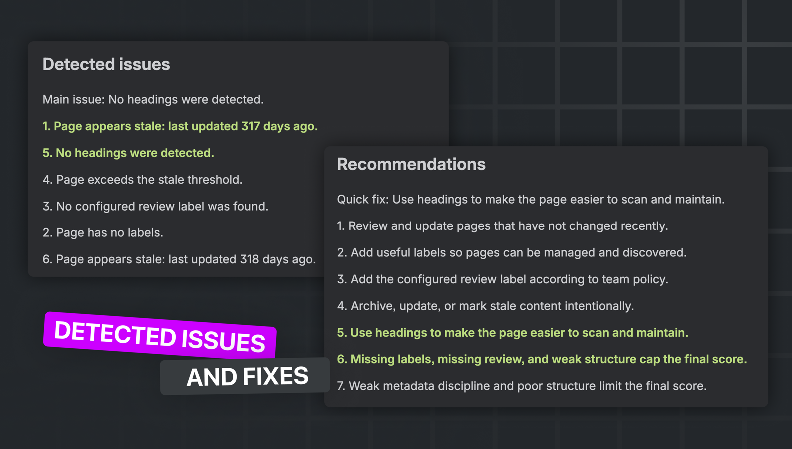 Detected Issues and Recommended Fixes