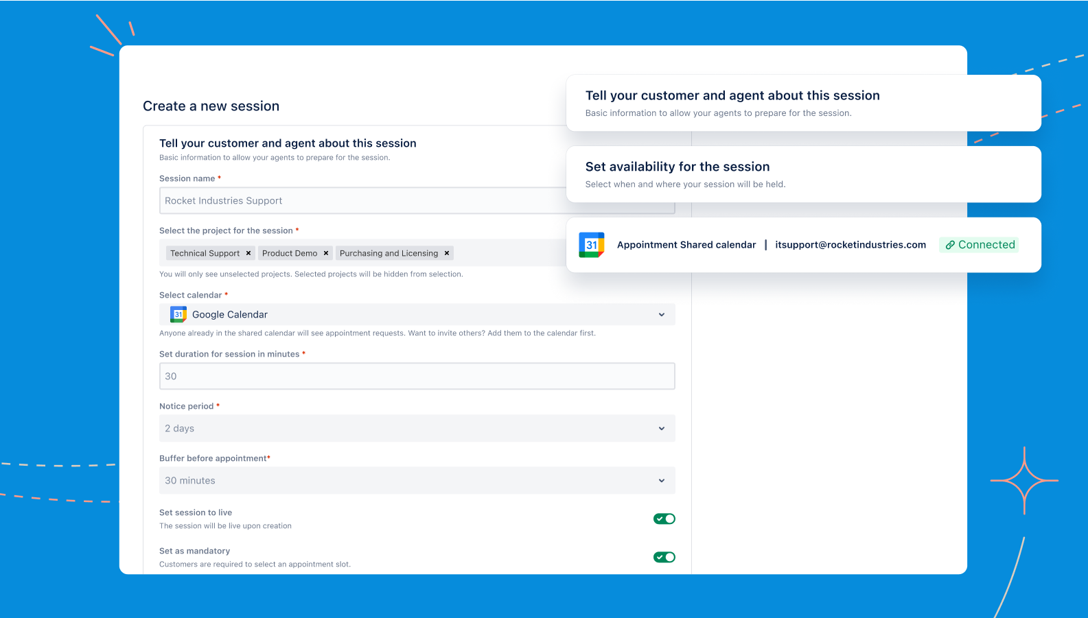 Customize appointments for your team