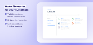 Make life easier for your customers by cleaning up the portal's view, links on the header bar, and more
