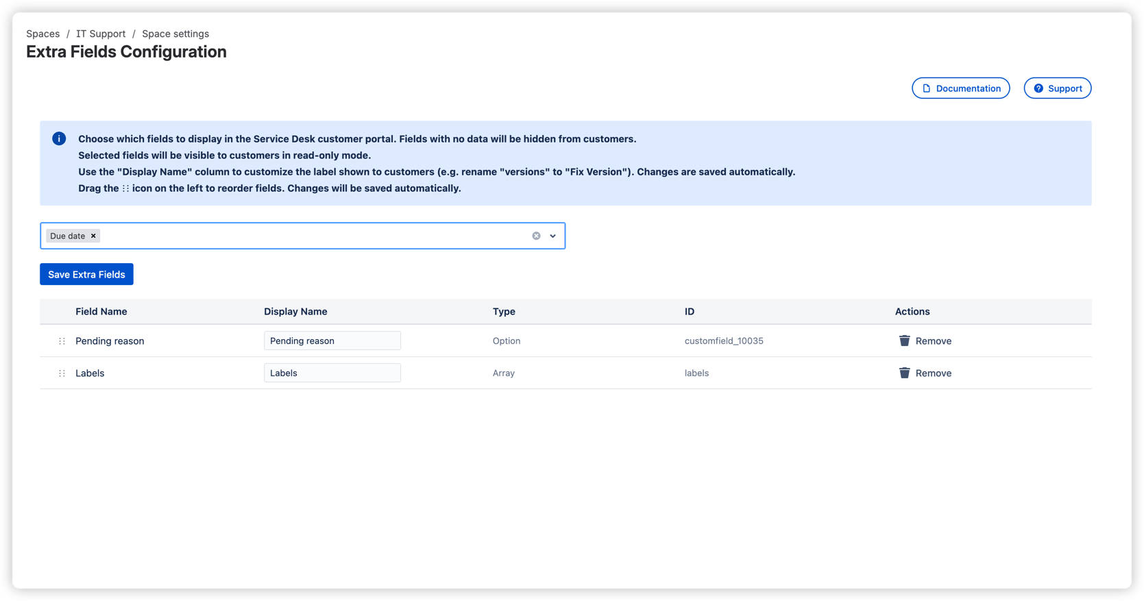 Make request details visible to customers