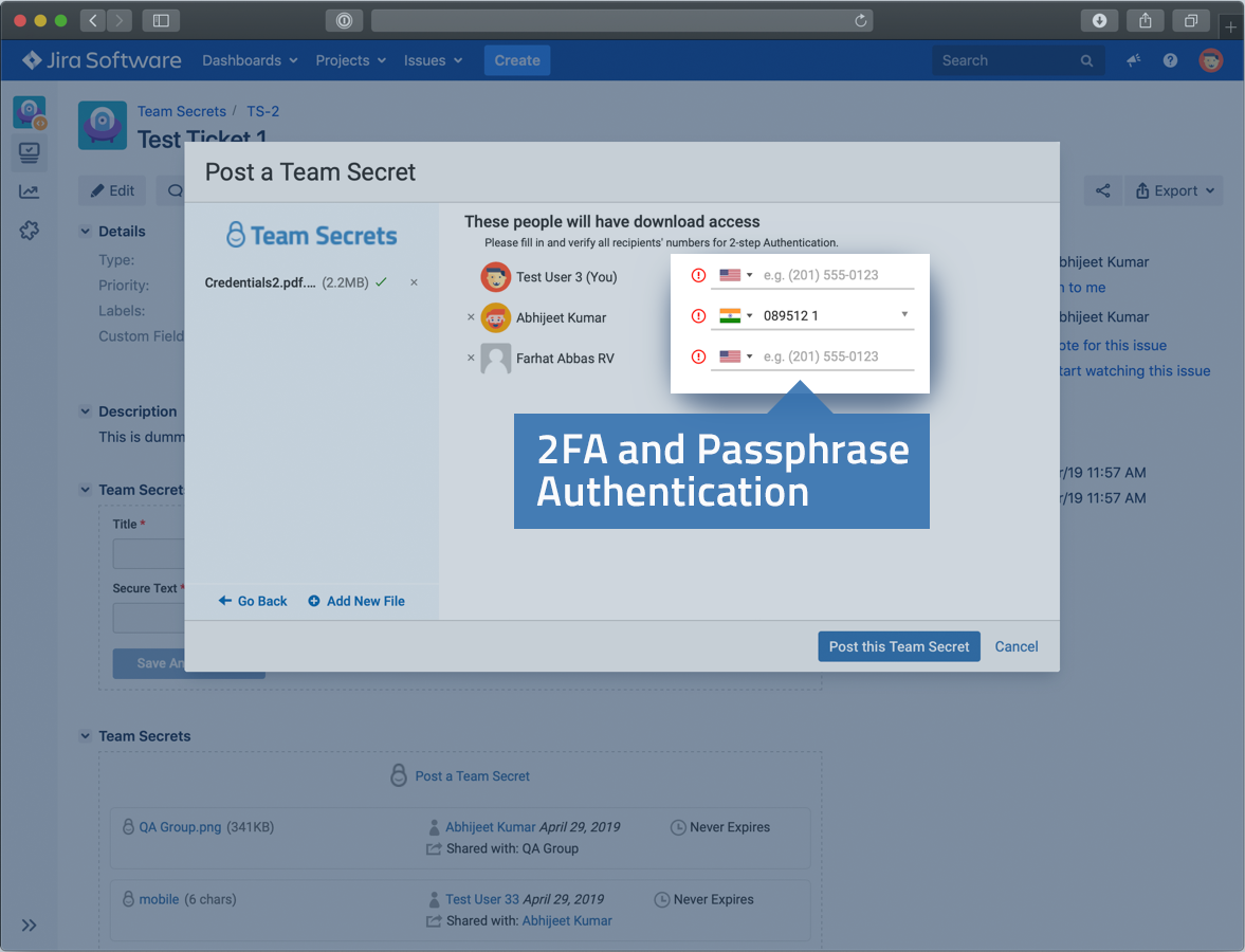 End-to-end Encryption with Two-Factor