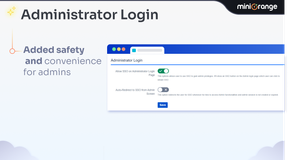 Settings to provide extra login options to the admin