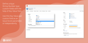 Define unique String-Number type custom fields with the help of Key-Value field. Use this Key-Value pair custom field as an Issue Score parameter, or independently.