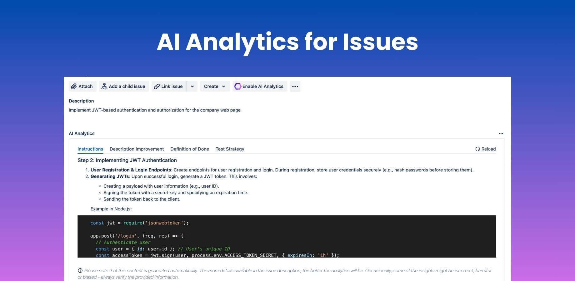Leverage AI analytics