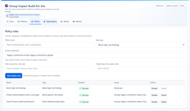 Use policy rules to standardize how teams review and escalate risky group references.