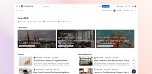 Dynamic Content: page, blog, space and user overviews that rebuild themselves. Build a space home page or a news hub once and it stays current without anyone maintaining it.