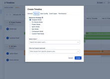 Timeline sources types