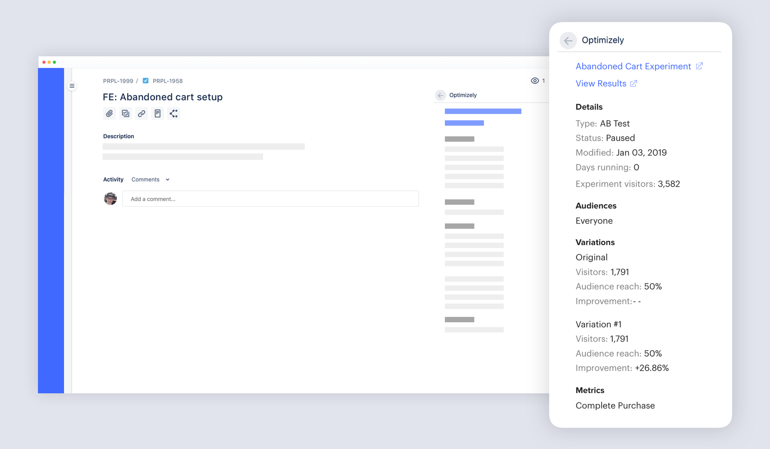 View key Optimizely details in Jira
