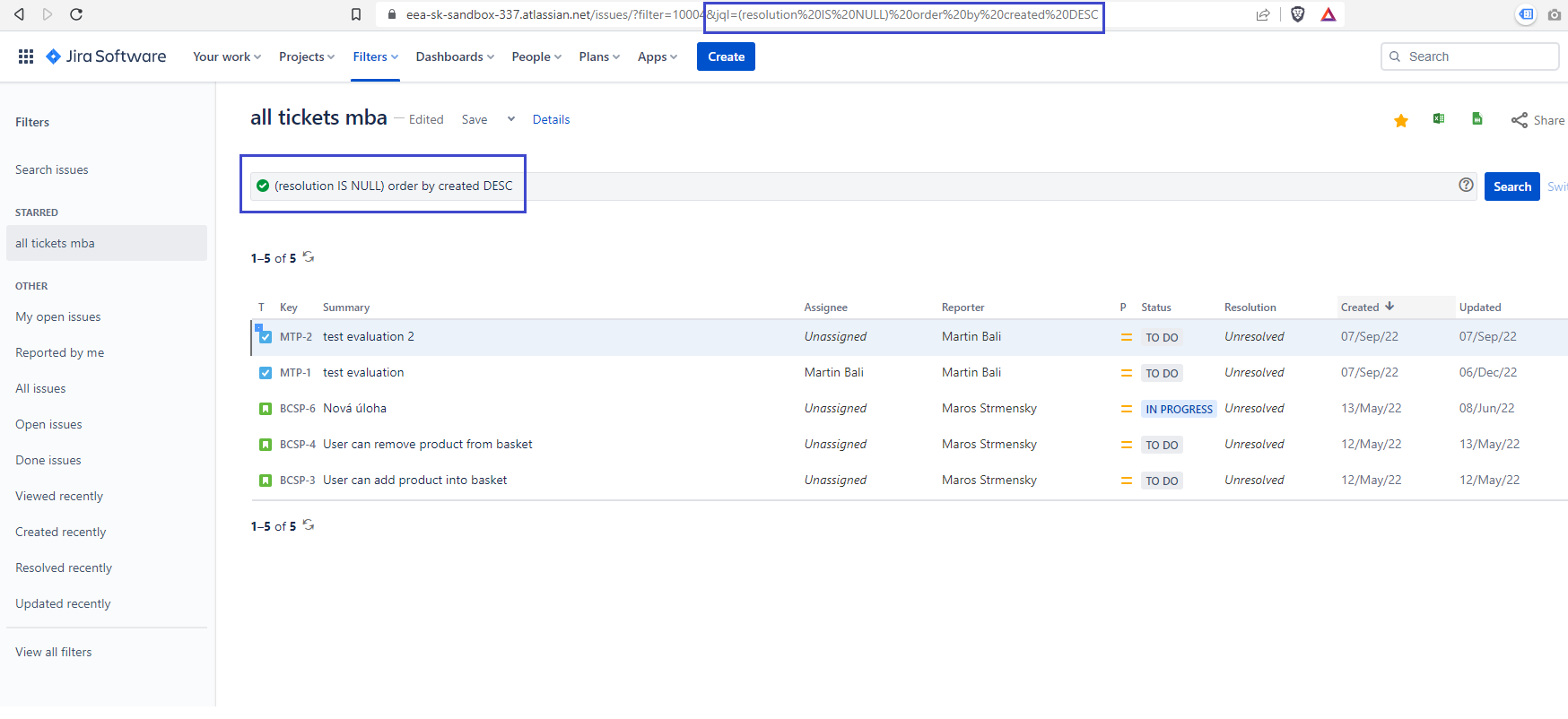 Shows user the issue navigator or a single issue.