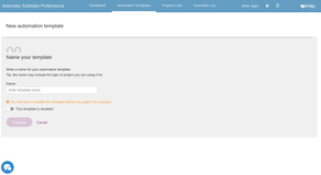 Create a new template and decide if you want to enable/disable it right away!