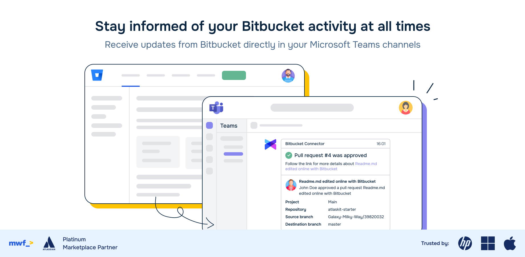 Transform your team's collaboration with Bitbucket and Microsoft Teams integration, say goodbye to scattered conversations and disconnected tools, say hello to seamless teamwork and efficient code development