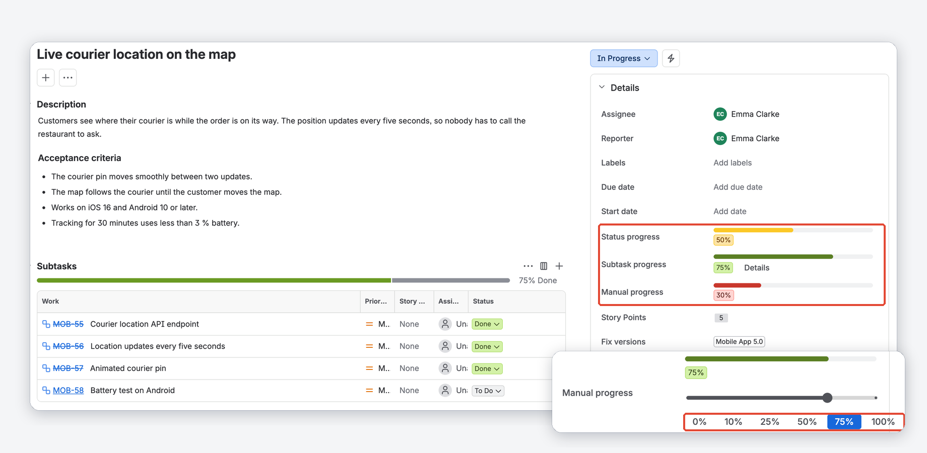 Three Progress Bar Types on Every Issue