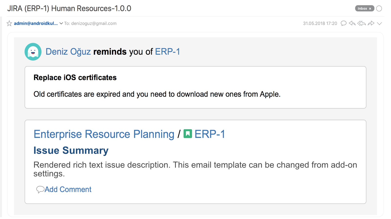 Notification email are not just a link to Jira issue, they contains rich text formatted issue description and summary so that anyone can directly action upon the received email, even your external customers.
