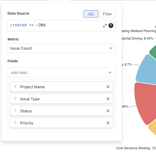 Intuitive live editor for total control. Easily fetch data with JQL, define hierarchical paths using drag-and-drop fields, and preview your charts instantly without leaving the configuration screen.