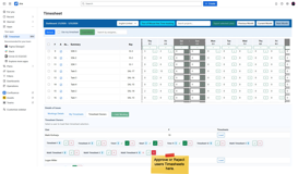 Approve user Timesheets.