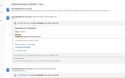 Reminder email message