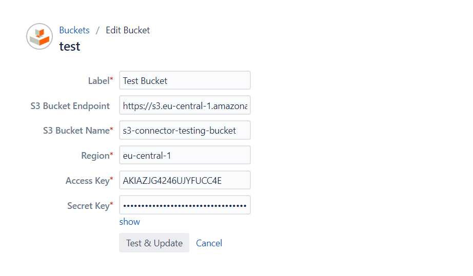 Add multiple AWS S3 or On-Premise S3 Buckets