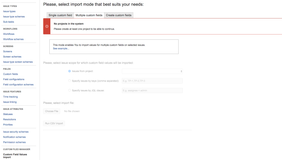 Multiple Custom Fields - no projects in the system
