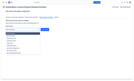 JSM project administrator can access and choose which project to access and configure.