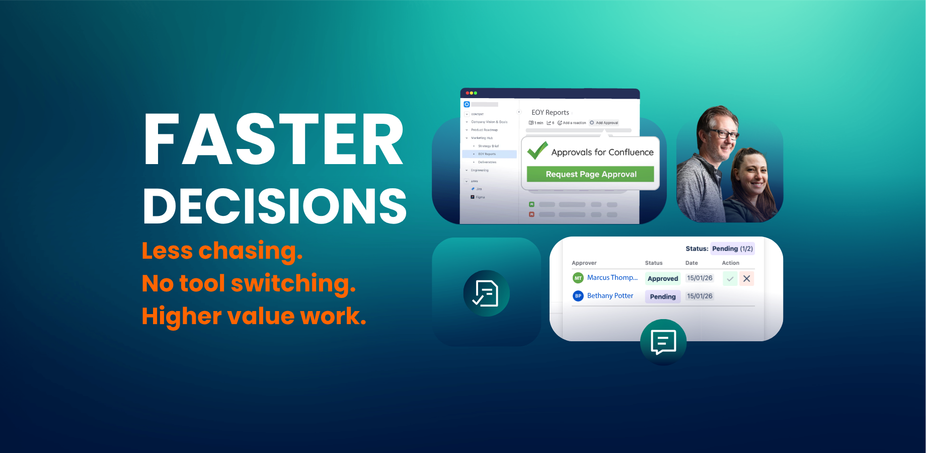 Request approval for entire pages or parts of a page using an easy and straightforward process. It’s simple to use and requires no complicated setup​!
Setting up approvals is easy, with no complicated workflow setup.​