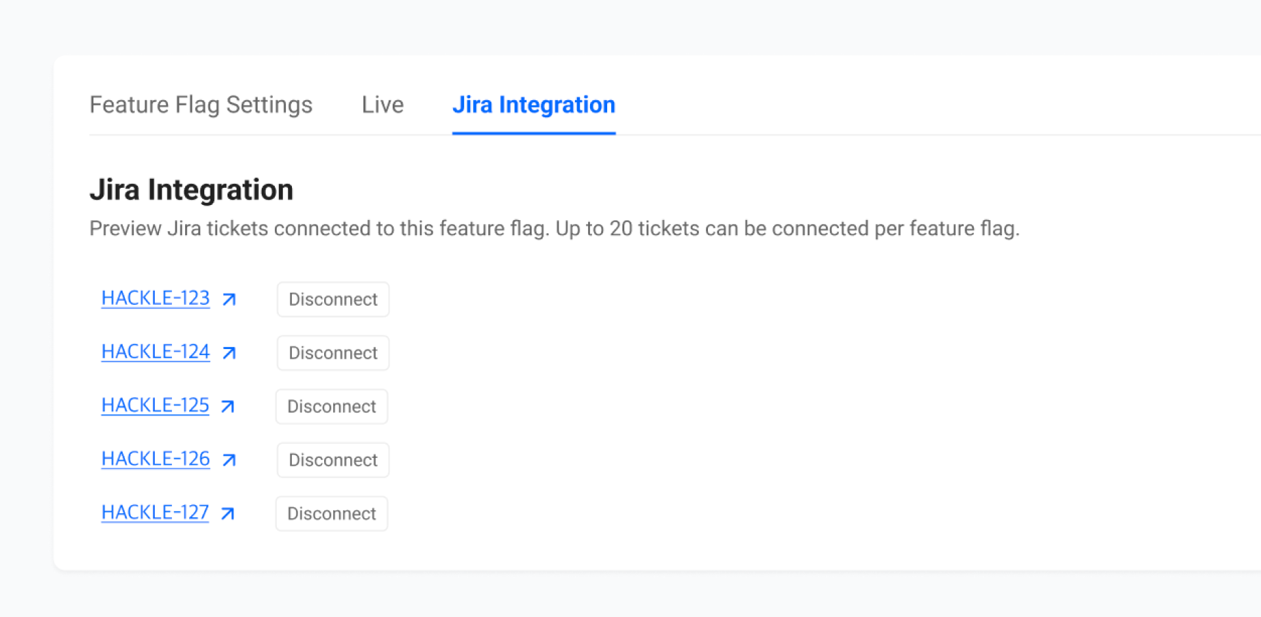 Jira tickets in Hackle