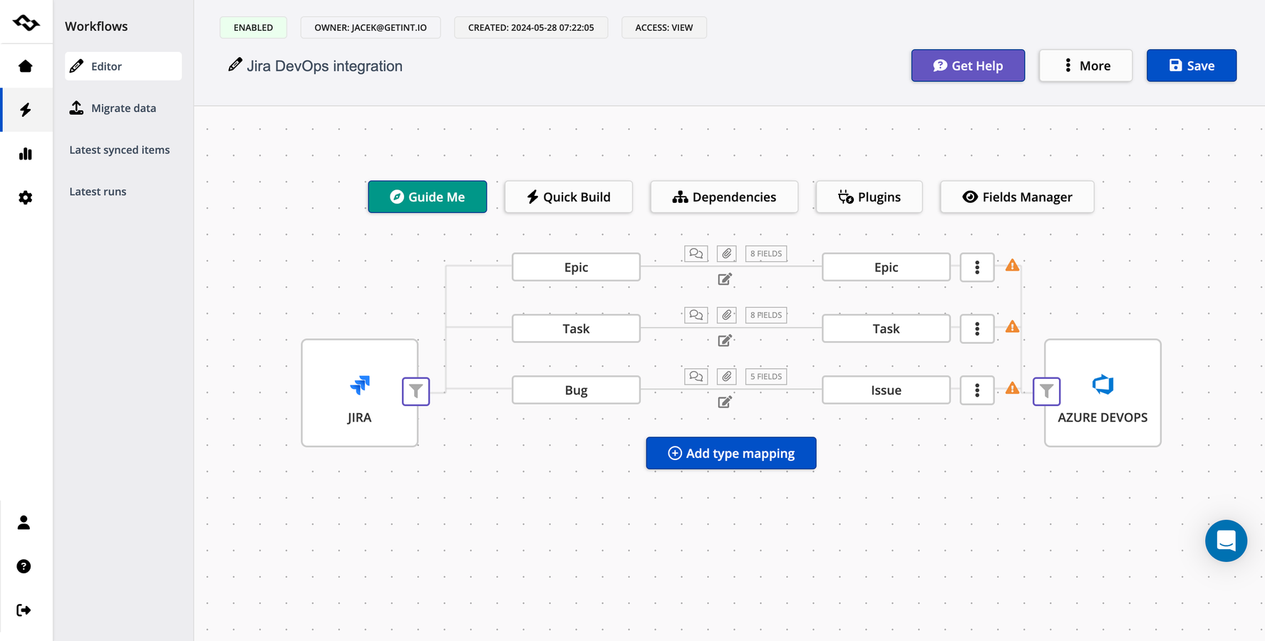 connect both jira and azure devops organizations