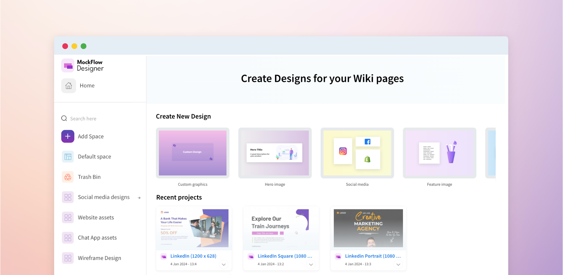 Create design assets for your Wiki pages.