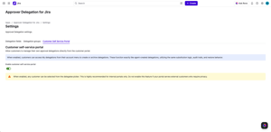 Activate customer portal only delegation from app settings.