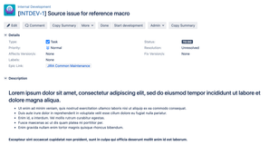 Source issue view for anchor usage example