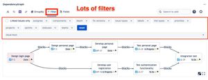Filter issues: Click on the "Filter" menu item and apply the desired filters