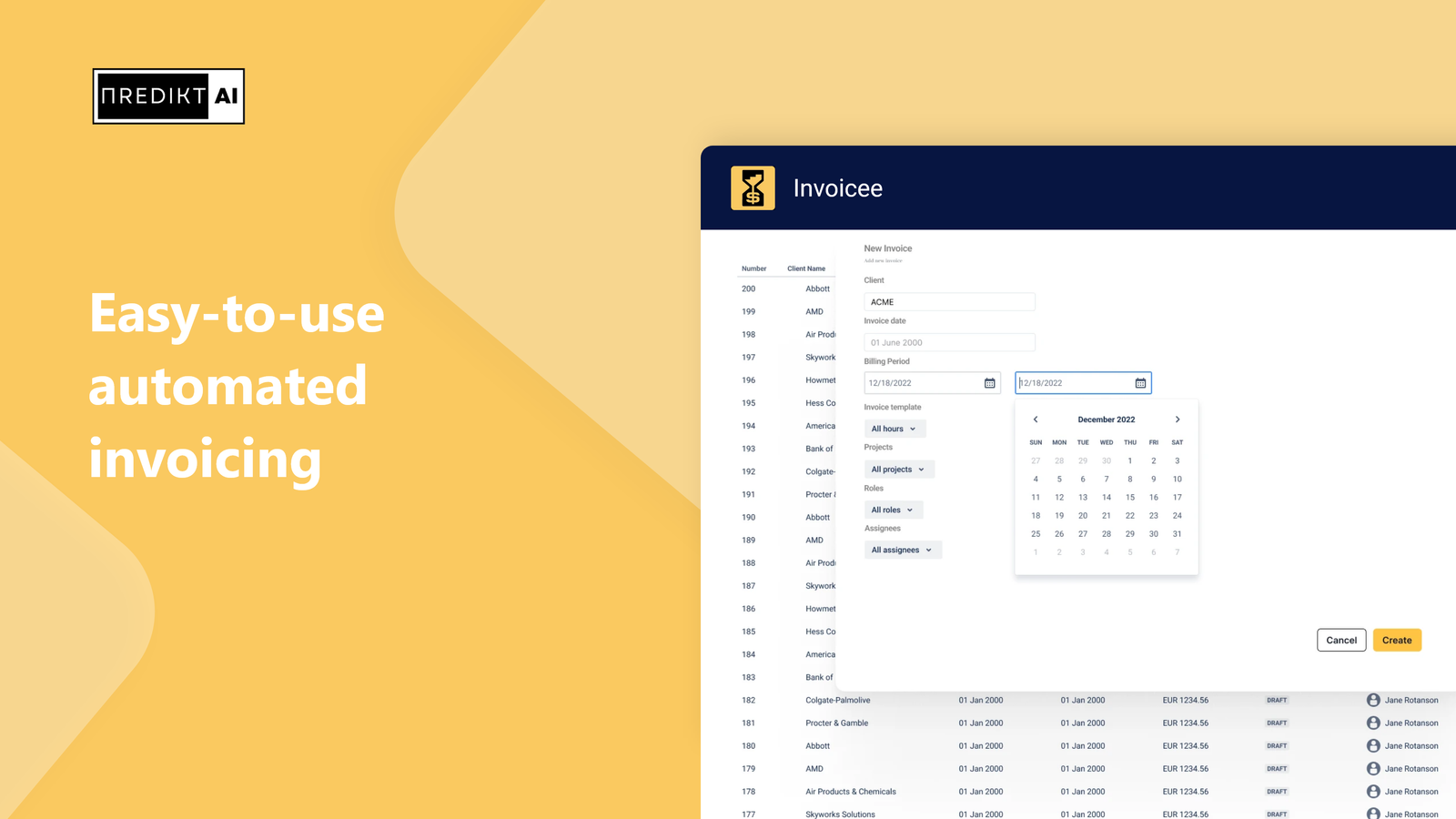 Easy-to-use automated invoicing