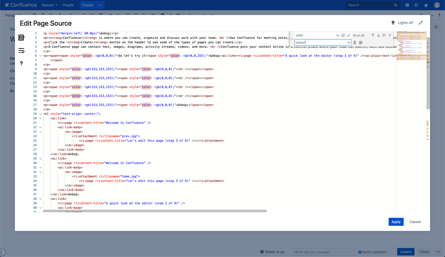 Using find and replace.
