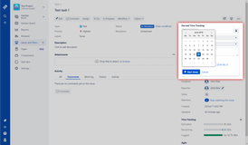 Log time directly to selected date