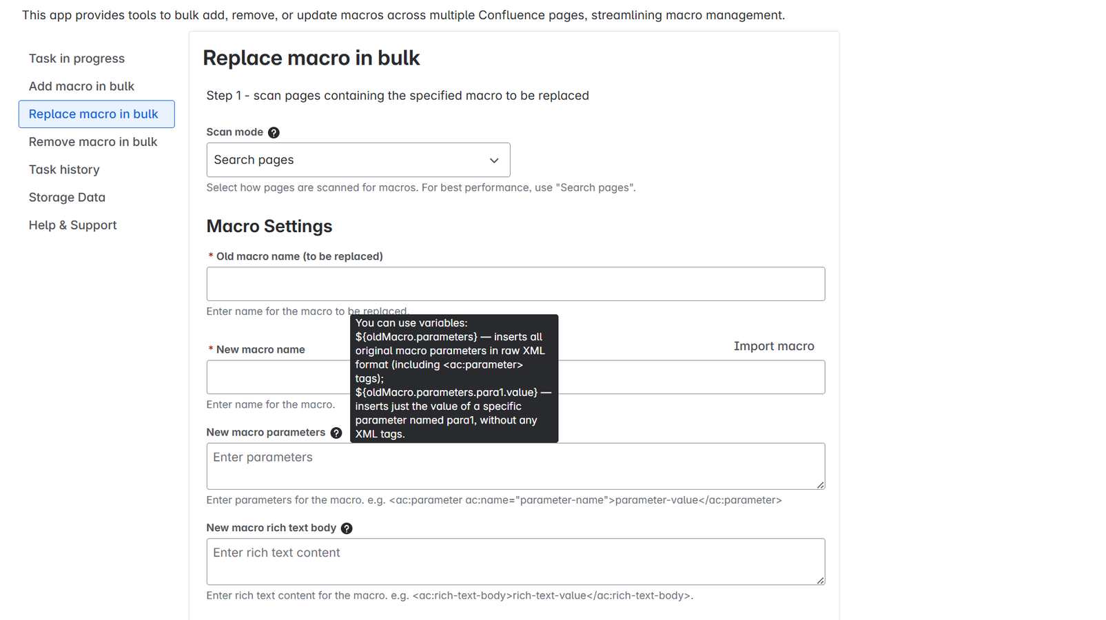 🔄 Replace existing macros in bulk
