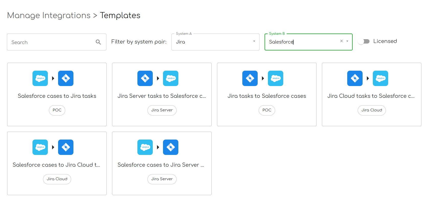 Integrate Jira and Salesforce to improve communication between the teams in your organization and dramatically increase efficiency. With ZigiOps ready-to-use templates you can set your integration in minutes.