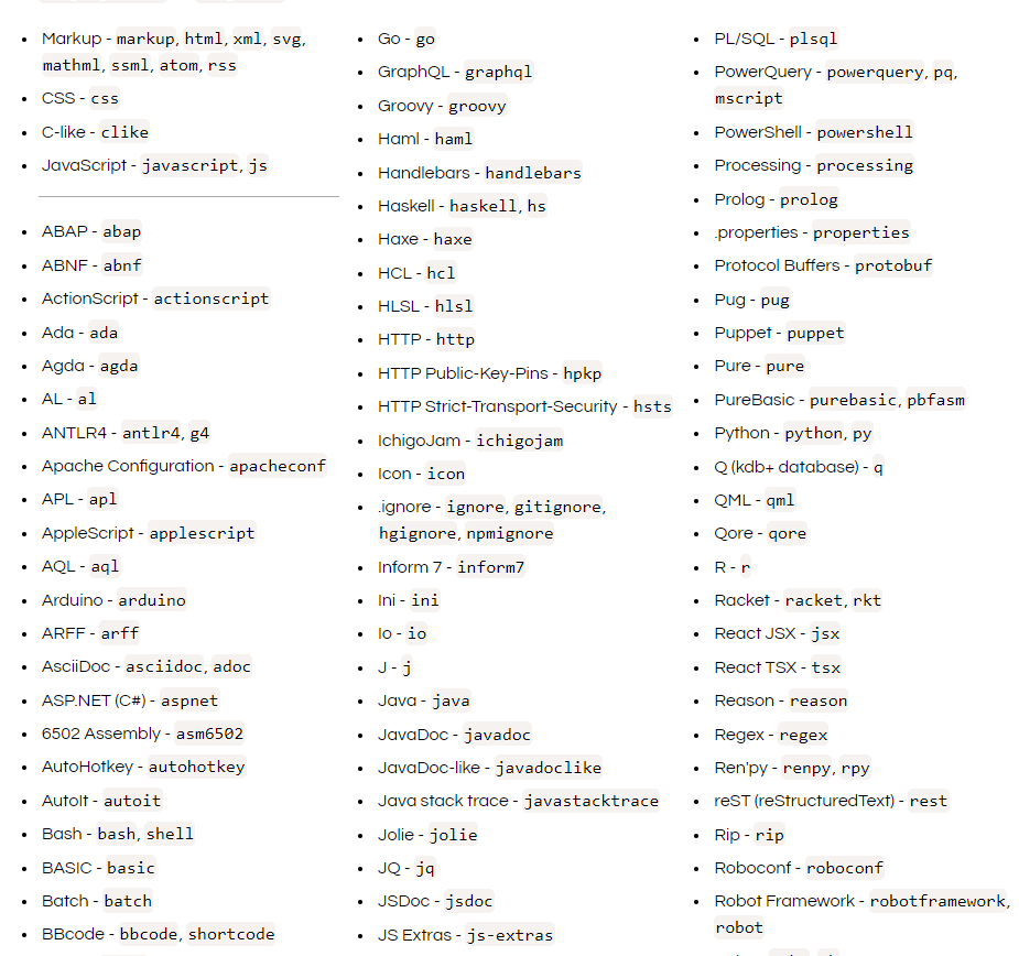 Syntax highlighting for any languages