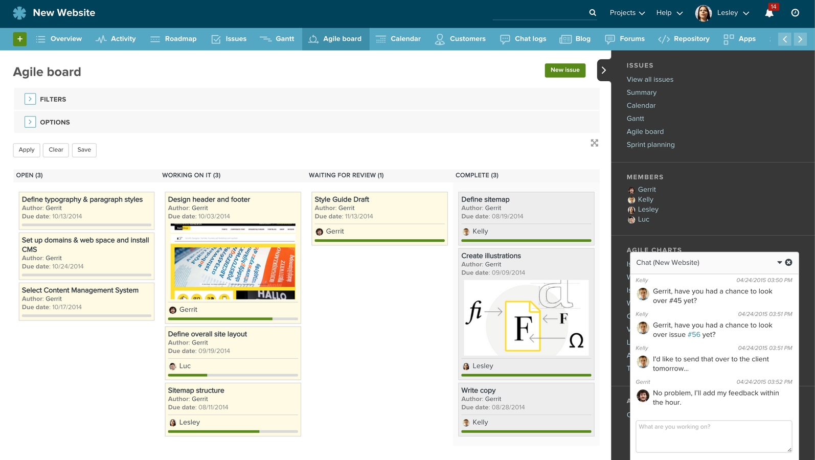 The Agile Board on Planio