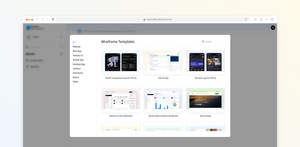 Kickstart your UI idea with UI kits or Wireframe templates 