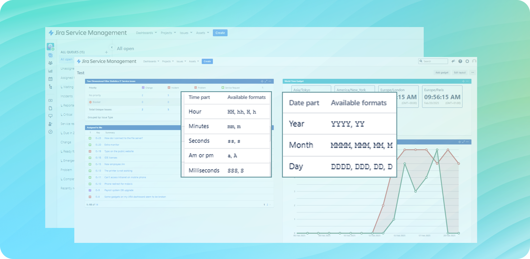 Configure required date and time formats