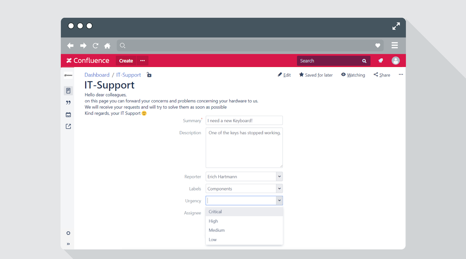 Predefine project and issue type
