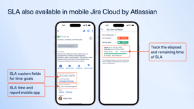 The SLA Time and Report field is available also on the issue view tab via the Jira mobile application.