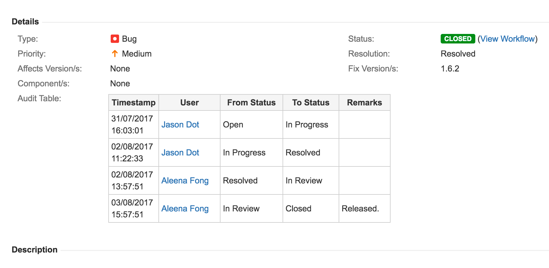 No need to dig into the Change History tab